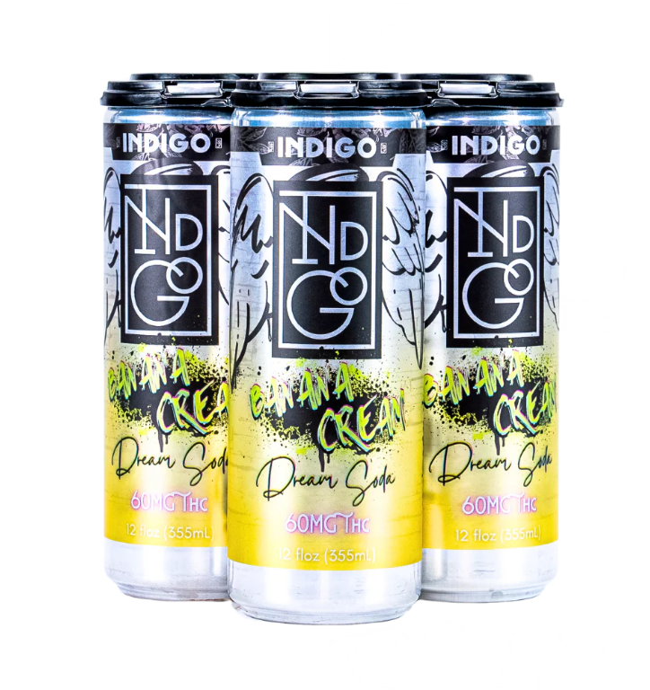 60MG THC Banana Cream Dream Soda 4-Pack